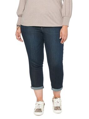 Democracy Plus Ab solution Ankle Skimmer Indigo 18W Tummy Control Blue Stretch